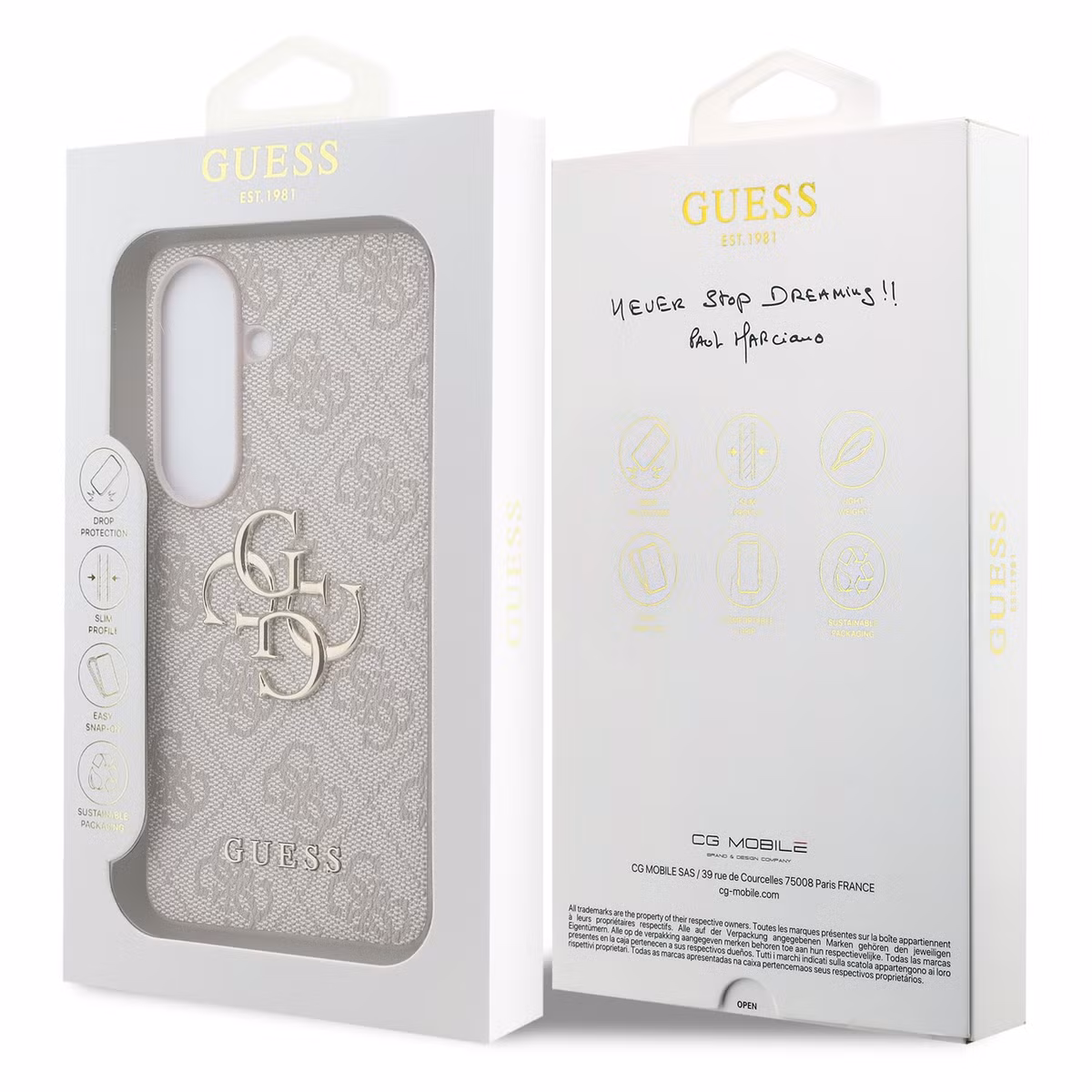Guess 4G Metal Logo Backcover voor de Samsung Galaxy S26 - Roze