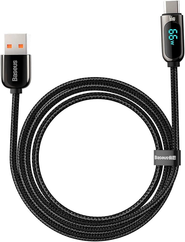 BASEUS DISPLAY FAST CHARGING DATA CABLETYPE C 66W