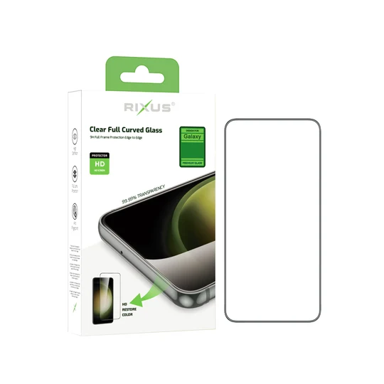 Rixus Clear HD Full Curved Edge Tempered Glass For Samsung Galaxy A35