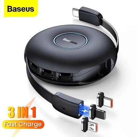 BASEUS ZINC MAGNETIC ONE FOR THREE CHARGING DATA CABLE 20W